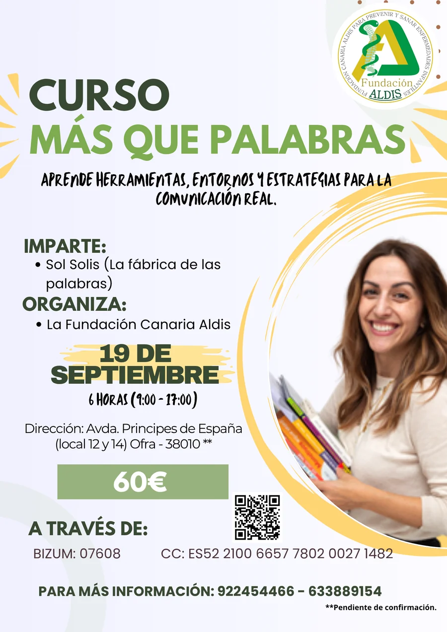 Cartel del curso «Más que palabras»